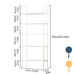 VOGREX Bathroom Space Saver Shelf with 3 Storage Tiers Over Toilet in White - thumbnail 2