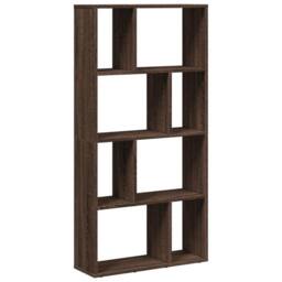 Berkfield Home Bookcase Brown Oak 60x20x120 cm Engineered Wood - Size: 60 x 20 x 120 cm - thumbnail 1