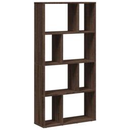 Berkfield Home Bookcase Brown Oak 60x20x120 cm Engineered Wood - Size: 60 x 20 x 120 cm - thumbnail 7