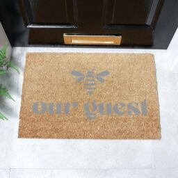 Artsy Mats Grey Be 'Bee' Our Guest Doormat - Size: 40 cm x 60 cm - thumbnail 2