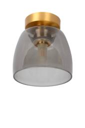 Lucide 'TYLER' Dimmable Stylish Retro Bathroom LED Flush Ceiling Light 1xG9 in Gold - thumbnail 2