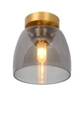 Lucide 'TYLER' Dimmable Stylish Retro Bathroom LED Flush Ceiling Light 1xG9 in Gold - thumbnail 1