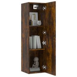 Berkfield Home Wall-mounted TV Cabinet Smoked Oak 30.5x30x110 cm in Brown - thumbnail 7