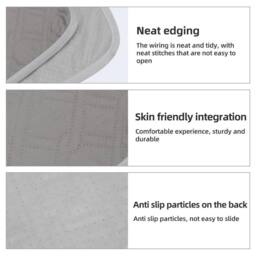NESTLUNE Washable Incontinece Bed Pads Leak-Proof Reuseable Mats in Grey - Size: Cot - thumbnail 3