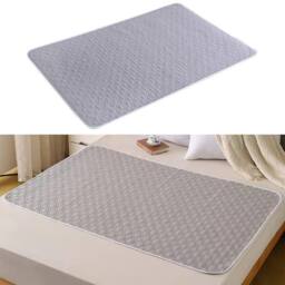NESTLUNE Washable Incontinece Bed Pads Leak-Proof Reuseable Mats in Grey - Size: Cot - thumbnail 4