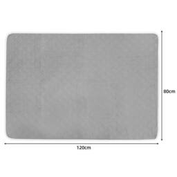 NESTLUNE Washable Incontinece Bed Pads Leak-Proof Reuseable Mats in Grey - Size: Cot - thumbnail 2