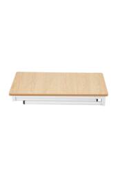 Living and Home 80 x 40cm Home Office Foldable Computer Desk with Adjustable Foot Pads in Light Brown - Size: 80 x 40 cm - thumbnail 6
