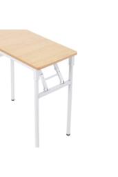 Living and Home 80 x 40cm Home Office Foldable Computer Desk with Adjustable Foot Pads in Light Brown - Size: 80 x 40 cm - thumbnail 5