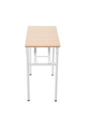 Living and Home 80 x 40cm Home Office Foldable Computer Desk with Adjustable Foot Pads in Light Brown - Size: 80 x 40 cm - thumbnail 4