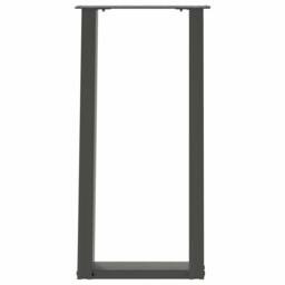 Berkfield Home Modern Console Table Legs U-Shaped 2 pcs Anthracite 38x(72-73) cm in Charcoal - thumbnail 5