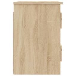 Berkfield Home Elegant Wall-mounted Bedside Cabinet Sonoma Oak 41.5x36x53cm in Light Tan - Size: 41.5x36x53 cm - thumbnail 8
