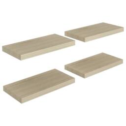 Berkfield Home Floating Wall Shelves 4 pcs Oak 50x23x3.8 cm MDF in Light Oak