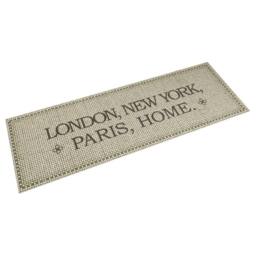 Berkfield Home Kitchen Rug Washable Capital Home 60x180 cm Velvet in Taupe - thumbnail 2