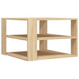 Berkfield Home Coffee Table Sonoma Oak 59.5x59.5x40 cm Engineered Wood in Brown - thumbnail 2