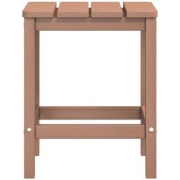 Berkfield Home Garden Adirondack Chair with Footstool & Table HDPE Brown - thumbnail 6