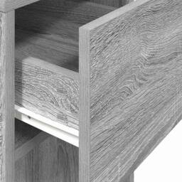 Berkfield Home Durable Computer Tower Stand with Drawer Grey Sonoma 30x44x74 cm - Size: 30 x 44 x 74 cm - thumbnail 8
