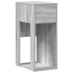 Berkfield Home Durable Computer Tower Stand with Drawer Grey Sonoma 30x44x74 cm - Size: 30 x 44 x 74 cm - thumbnail 3