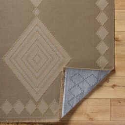Livabliss Mystery-Washable Tan Beige Ivory Modern Jute Living Dining Rug - Size: 118 cm x 170 cm - thumbnail 4