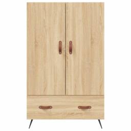 Berkfield Home Highboard Sonoma Oak 69.5x31x115 cm Engineered Wood in Light Tan - thumbnail 6