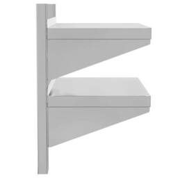 Berkfield Home Durable 2-Tier Wall Shelf 50x30x60 cm Silver Stainless Steel - Size: 50 x 30 x 60 cm - thumbnail 6
