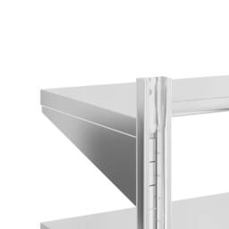 Berkfield Home Durable 2-Tier Wall Shelf 50x30x60 cm Silver Stainless Steel - Size: 50 x 30 x 60 cm - thumbnail 9