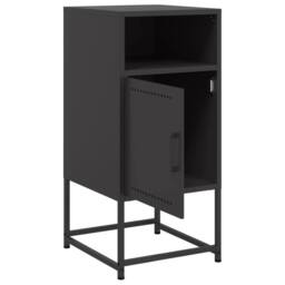 Berkfield Home Bedside Cabinets 2 pcs Black 36x39x78 cm Steel - Size: 36 x 39 x 78 cm - thumbnail 9