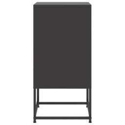 Berkfield Home Bedside Cabinets 2 pcs Black 36x39x78 cm Steel - Size: 36 x 39 x 78 cm - thumbnail 7