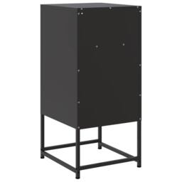 Berkfield Home Bedside Cabinets 2 pcs Black 36x39x78 cm Steel - Size: 36 x 39 x 78 cm - thumbnail 8