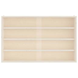 Berkfield Home Wall Display Cabinet with Doors 60x8.5x37 cm in Light Sand - thumbnail 5