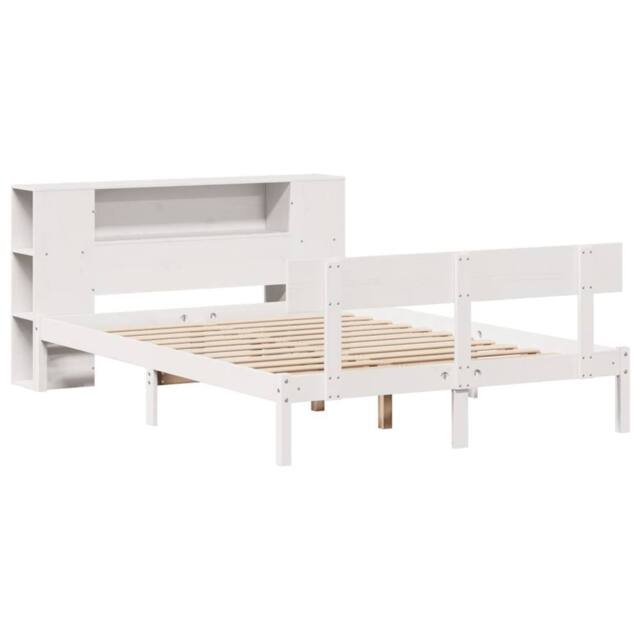 Berkfield Home Decorative Bookcase Bed without Mattress White 140x200 cm Solid W - image 1