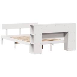 Berkfield Home Decorative Bookcase Bed without Mattress White 140x200 cm Solid W - thumbnail 8