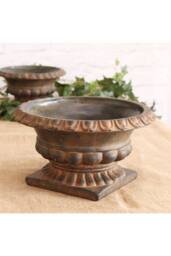 KDMD French Urn Cement Pot 16cm Pale Orange - thumbnail 1