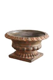 KDMD French Urn Cement Pot 16cm Pale Orange - thumbnail 3