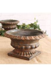 KDMD French Urn Cement Pot 16cm Pale Orange - thumbnail 5
