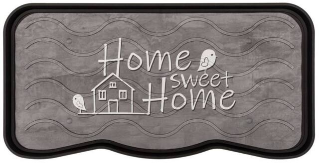 Nicoman Heavy Duty Rubber Boot Tray 75 x 40cm - Sweet Home in Mid Grey - Size: 38 cm x 75 cm - image 1