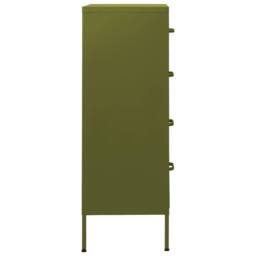 Berkfield Home Durable Chest of Drawers Olive Green 80x35x101.5 cm Steel - thumbnail 4