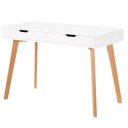 Gr8 Home Wooden Computer Desk Dressing Table With Drawers in White
