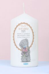 Personalised Memento Company Women's Personalised Me to You Flowers Pillar Candle For Her in Off-White - thumbnail 4