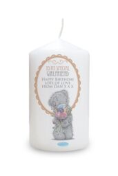 Personalised Memento Company Women's Personalised Me to You Flowers Pillar Candle For Her in Off-White - thumbnail 1