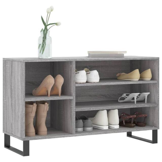 Berkfield Home Shoe Cabinet Grey Sonoma 102x36x60 cm Engineered Wood - Size: 102 x 36 x 60 cm - image 1