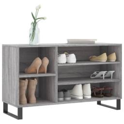Berkfield Home Shoe Cabinet Grey Sonoma 102x36x60 cm Engineered Wood - Size: 102 x 36 x 60 cm - thumbnail 1
