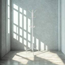 Pirlo Plush Metal Hallway Coat Rack Stand With 12 Hooks White - thumbnail 3