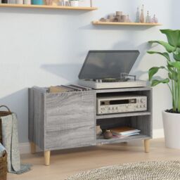 Berkfield Home Record Cabinet Grey Sonoma 84.5x38x48 cm Engineered Wood