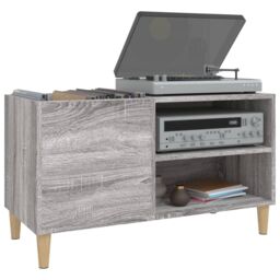 Berkfield Home Record Cabinet Grey Sonoma 84.5x38x48 cm Engineered Wood - thumbnail 4