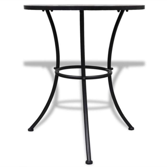 Berkfield Home Bistro Table Terracotta & White 60 cm Mosaic - image 1