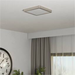 Loops Sleek Modern Satin Nickel Square Ceiling Light Indoor Spaces in Metallics - thumbnail 6