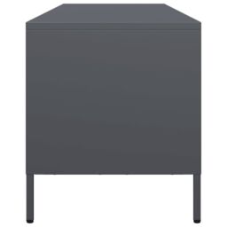 Berkfield Home TV Cabinet Anthracite 135x39x43.5 cm Cold-rolled Steel in Black - thumbnail 6