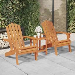 Berkfield Home Garden Adirondack Chairs 2 pcs Solid Wood Acacia in Brown - thumbnail 1