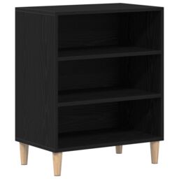 Berkfield Home Black Oak Sideboard, 57x35x70 cm, Made from Engineered Wood - Size: 57 x 35 x 70 cm - thumbnail 2