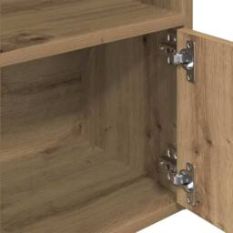 Berkfield Home Durable Bookcase Artisan Oak 31x24x127 cm Engineered Wood in Brown - Size: 31 x 24 x 127 cm - thumbnail 8